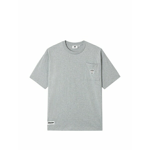 チョコレート メンズ Tシャツ トップス Patch-pocket t-shirt Grey|asty