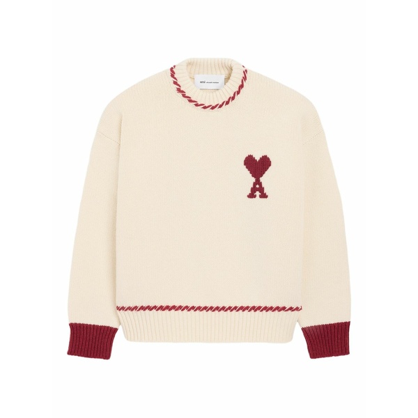 意中の女 メンズ 編み物\u0026プルオーバー アウター Ami de coeur embroidered sweater Neutrals
