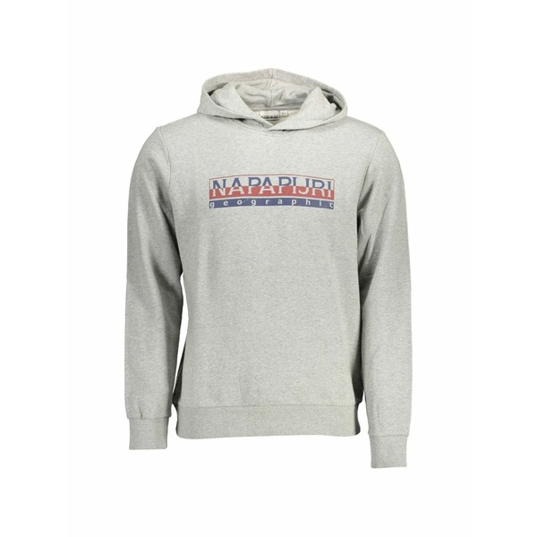 ナパピリ メンズ パーカー・スウェットシャツ アウター Geographic logo-print hoodie Grey