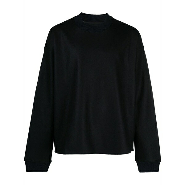 ジル・サンダー メンズ 編み物\u0026プルオーバー アウター Crew-neck felted-wool jumper Blue