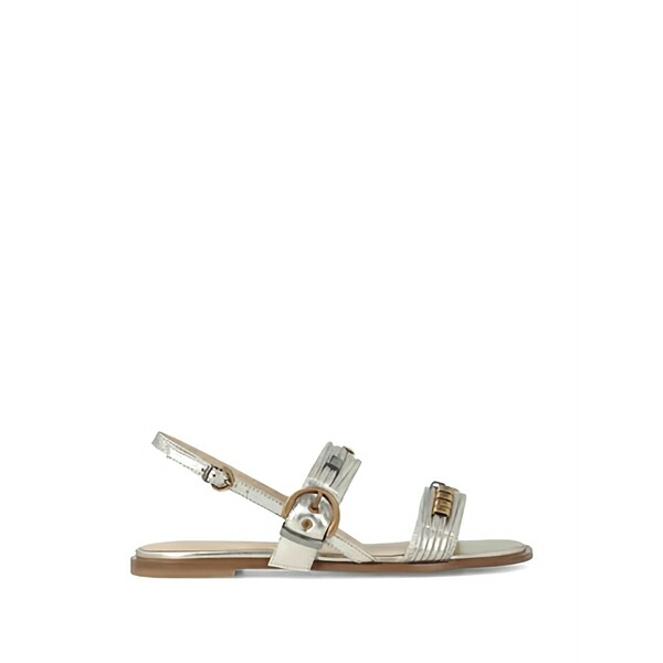 ピンコ レディース サンダル シューズ Beaded flat sandals Silver