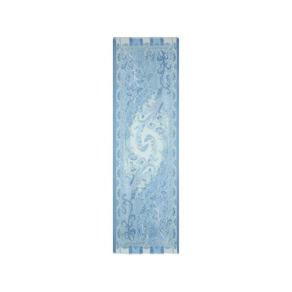 エトロ レディース えり巻き・袈裟・えり巻き 付属物 Floral-motif silk scarf Blue