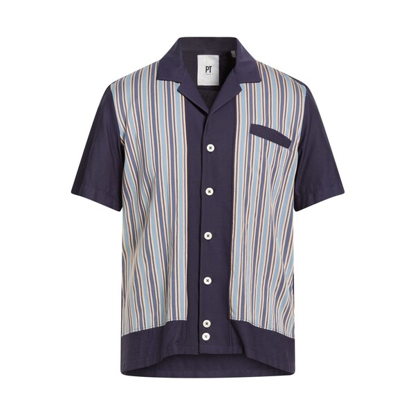 【送料無料】 PTトリノ メンズ シャツ トップス Shirts Blue