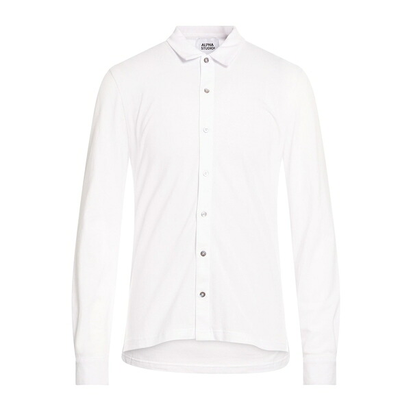 【貨物輸送無料】 アルファス テューディオ メンズ プルオーバー トップス Shirts White