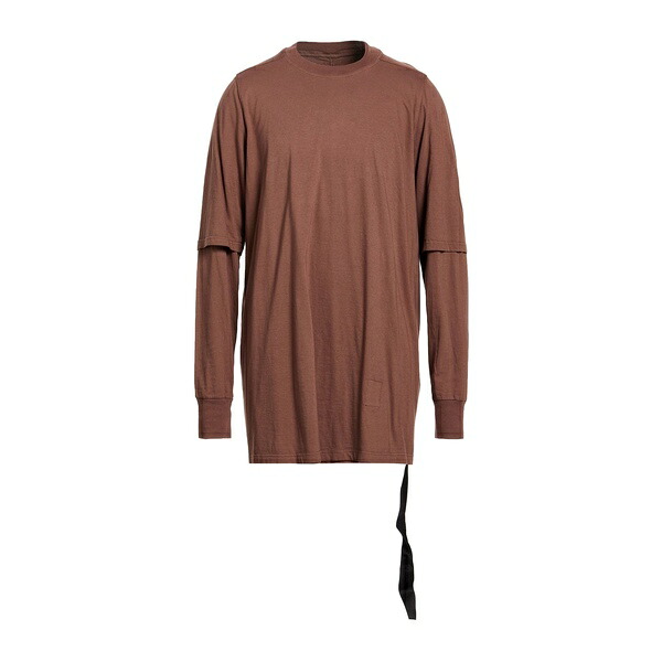 【貨物輸送無料】 リックオウエンス メンズ プルオーバー トップス T-shirts Brown