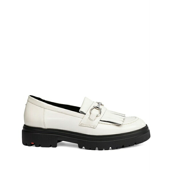 ロイド レディース スリッポン・ローファー シューズ Fringed leather loafers White