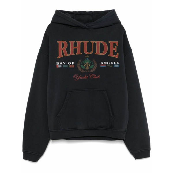 ルード メンズ パーカー・スウェットシャツ アウター Bay of angels yacht hoodie Black