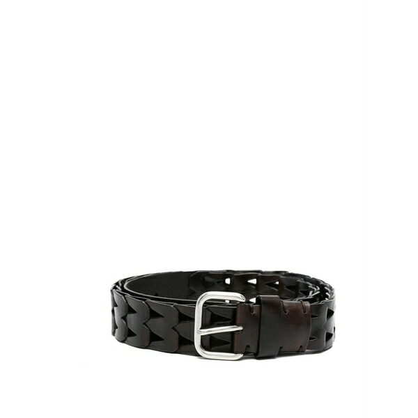 パロッシュ レディース 胴締め 佩び物 Cut-out detail leather belt Brown