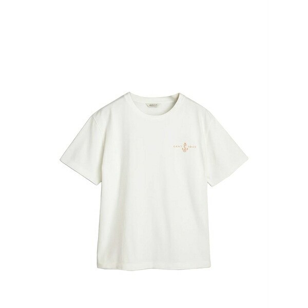 ガント レディース プルオーバー トップス Anchor-embroidered t-shirt White