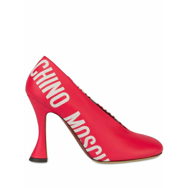 モスキーノ レディース パンプス シューズ Logo-print pumps Red