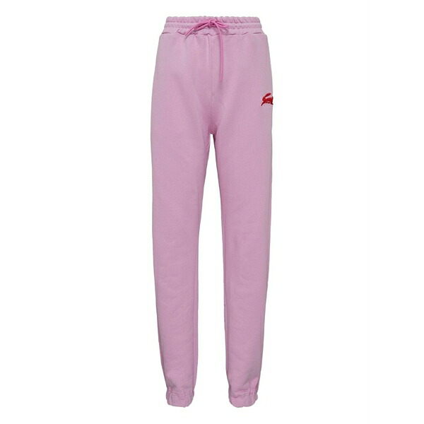エムエスジイエム レディース カジュアルパンツ ボトムス Rabbit-embroidered track pants Pink｜asty