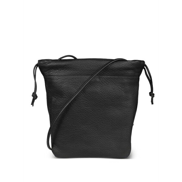 イル ビゾンテ レディース ショルダーバッグ バッグ Drawstring leather cross body bag Black｜asty