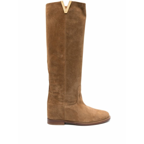 ヴィアローマ15 レディース ブーツ シューズ Suede knee-high boots Brown|asty