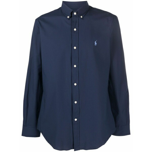 ラルフローレン メンズ シャツ トップス Embroidered polo-pony shirt Blue