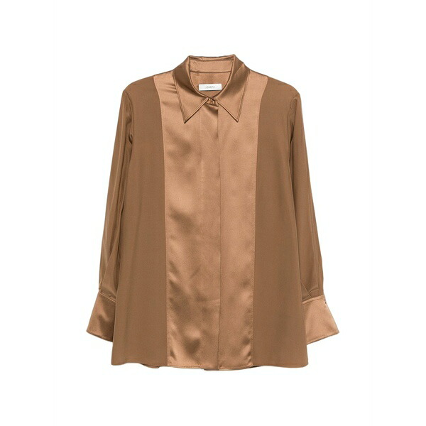 ジョセフ レディース シャツ トップス Childs silk shirt Brown｜asty 101,400円