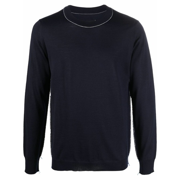マルタンマルジェラ メンズ 編み物\u0026プルオーバー アウター Work-インチ-progress wool jumper Blue