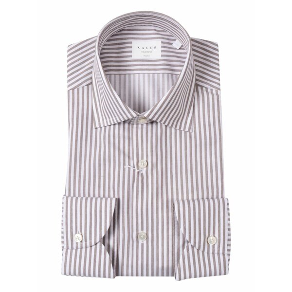 ザカス  メンズ シャツ トップス Striped cotton shirt White
