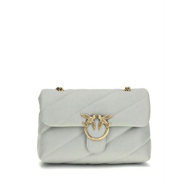 ピンコ レディース ショルダーバッグ バッグ Love quilted bird-hardware shoulder bag Grey