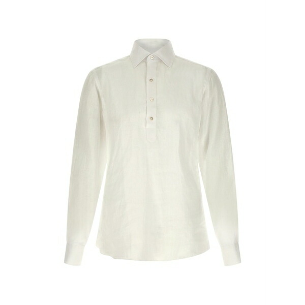 ボリエッロ メンズ シャツ トップス Button-placket shirt White|asty