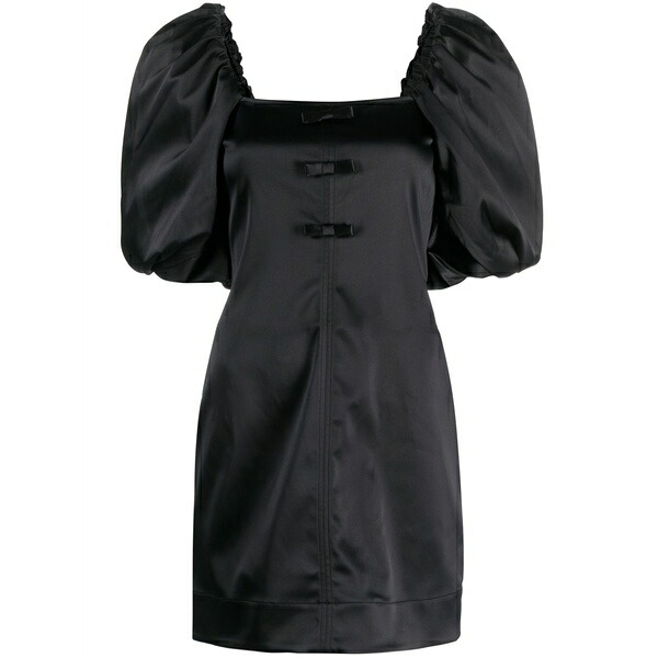ガニー レディース ワンピース トップス Bow-detail satin minidress Black｜asty 46,080円