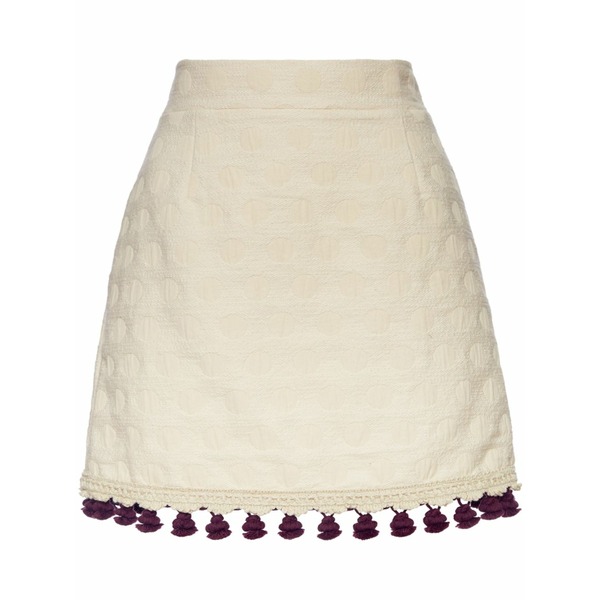 ラ・ダブル・ジェイ レディース スコート ボトムス Baia jacquard mini skirt Neutrals スカート-レディースファッション