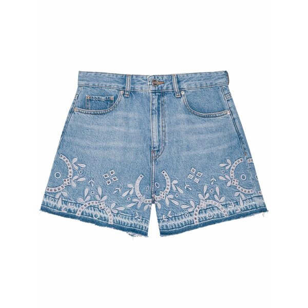 ガニー レディース 心地好いズボン下 ボトムス Broderie shorts Blue