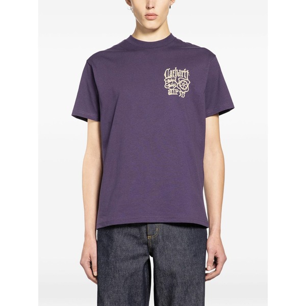 カーハート メンズ Tシャツ トップス Commuting tales t-shirt Purple|asty