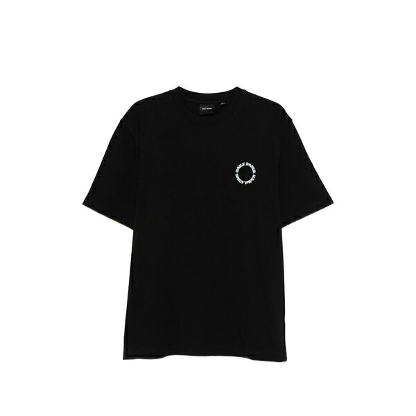 デイリー・ペーパー メンズ Tシャツ トップス Logo-print t-shirt Black｜asty