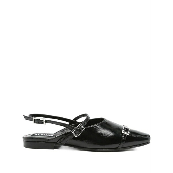 アロハス レディース パンプス シューズ Buckle slingback flat pumps Black
