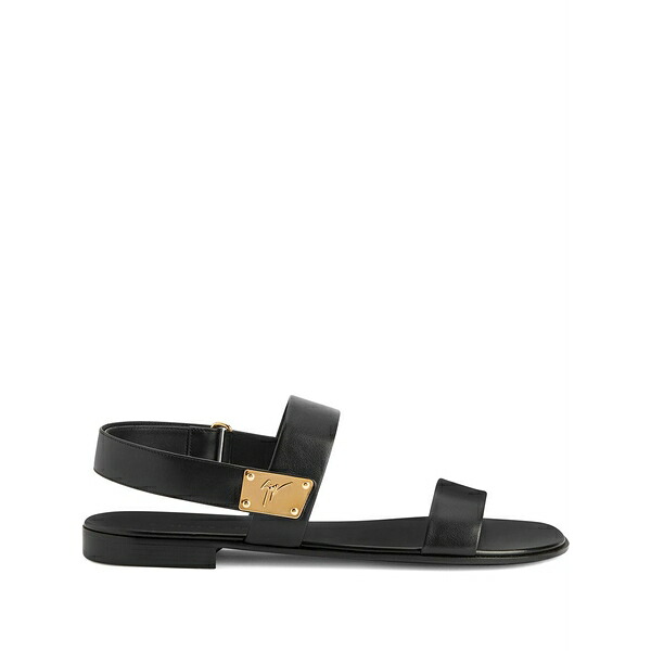 ジュゼッペザノッティ メンズ サンダル シューズ Shaun logo-plaque sandals Black