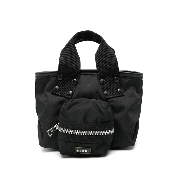 サカイ レディース トートバッグ バッグ Shopper pocket tote Black｜asty