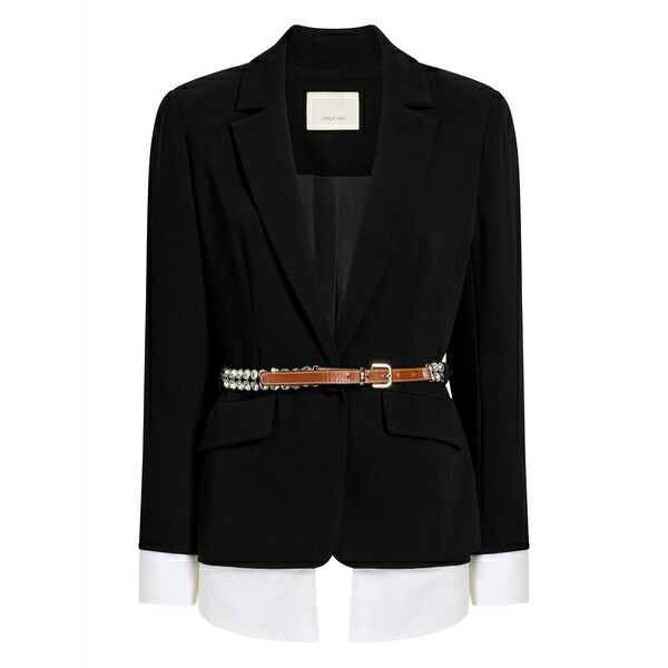 サンクアセプト レディース 上衣＆上衣 アウター Vittoria belted blazer Black