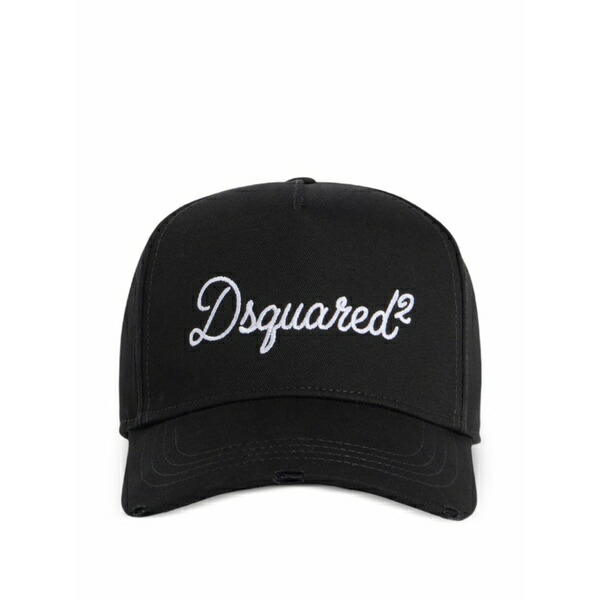 ディースクエアード メンズ かぶり笠 付属品 Signature baseball cap Black