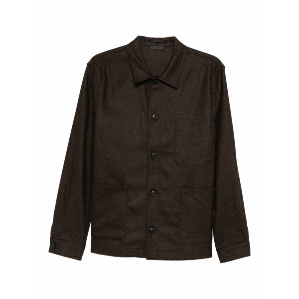 サンスペル メンズ ジャケット＆ブルゾン アウター Buttoned wool jacket Brown