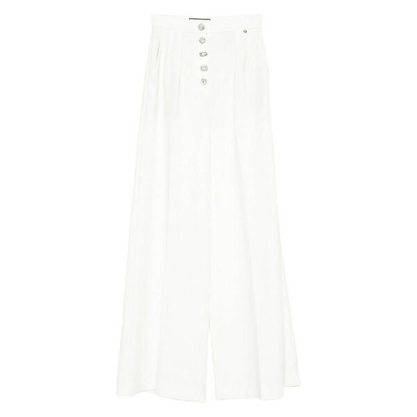 ニッサ レディース カジュアルパンツ ボトムス Pleated embellished trousers White|asty
