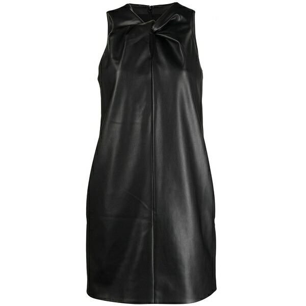 プロエンザ スクーラー ホワイト レーベル レディース ワンピース トップス Twist-front sleeveless dress Black|asty