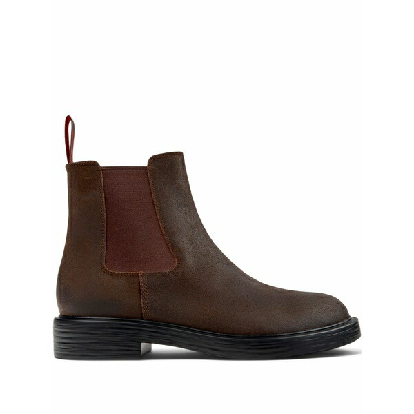 カンペール メンズ ブーツ シューズ Dean elastic-panel chelsea boots Brown
