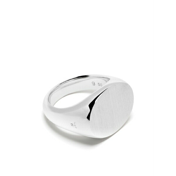 トム木材 メンズ 輪っか 添え物 Ivy sterling silver signet ring Silver
