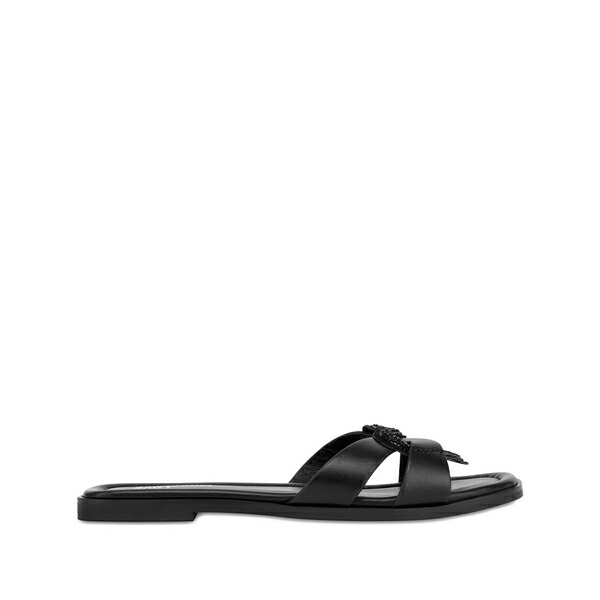 ラブ モスキーノ レディース サンダル シューズ Knotted leather sandals Black｜asty