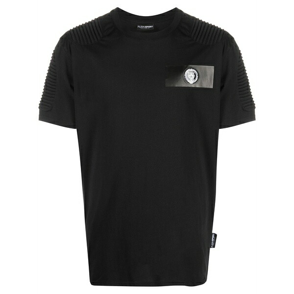 飾り気の無い運動競技 メンズ プルオーバー トップス Round neck t-shirt Black