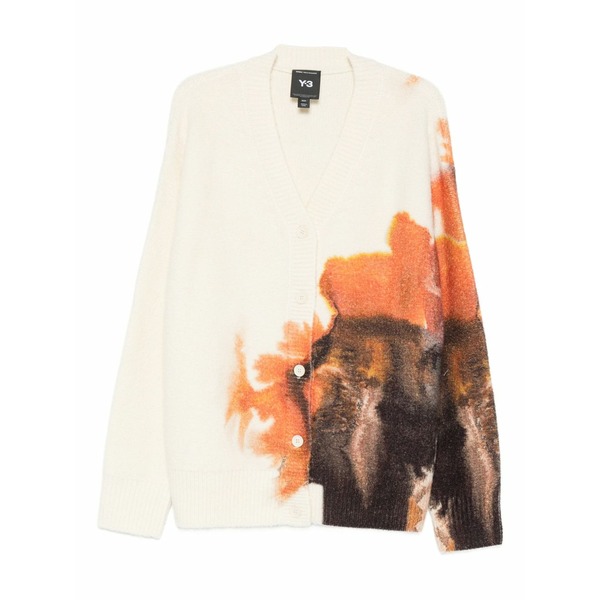 ワイスロバート・エドワード・リー メンズ ジレー アウター Graphic-print cardigan Neutrals
