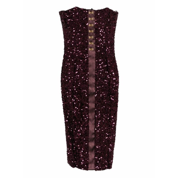 エリザベスフランキ レディース ワンピース トップス Sequin-embellished midi dress Purple｜asty