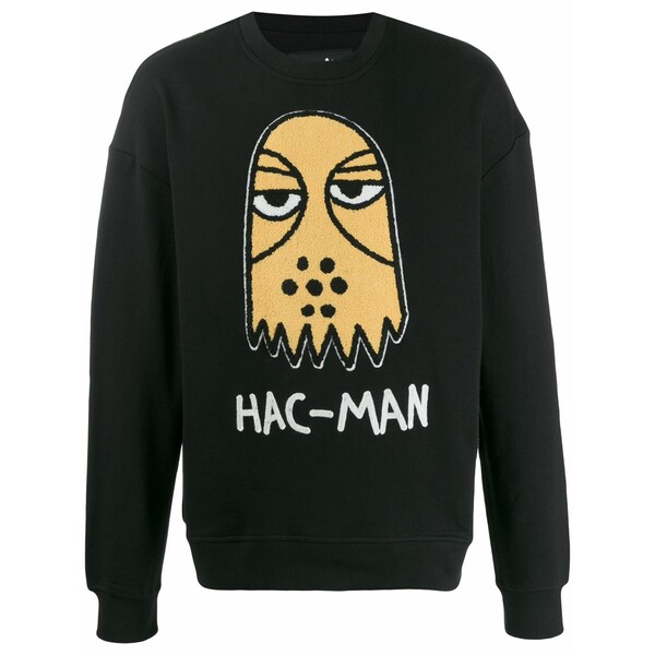ハクーラ メンズ パーカー・スウェットシャツ アウター Textured cotton sweater Black｜asty