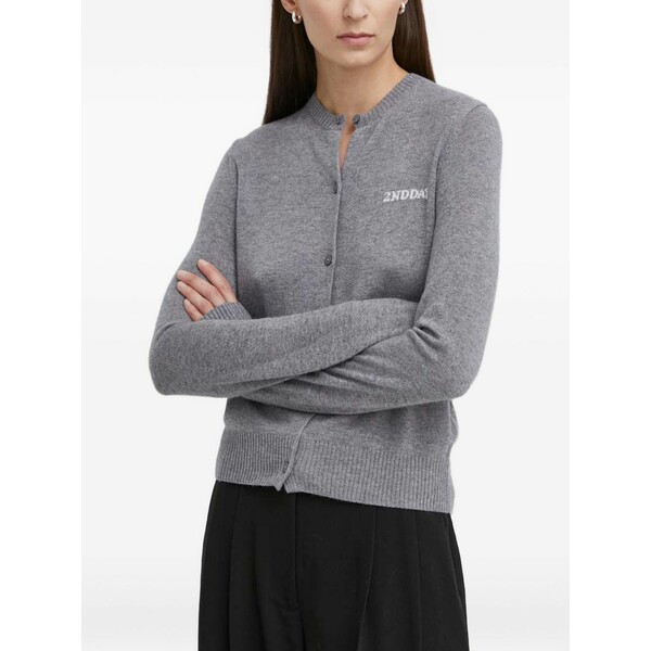 デイ・ビルゲール・エ・ミッケルセン レディース ジレー アウター 2nd vinny buttoned cardigan Grey