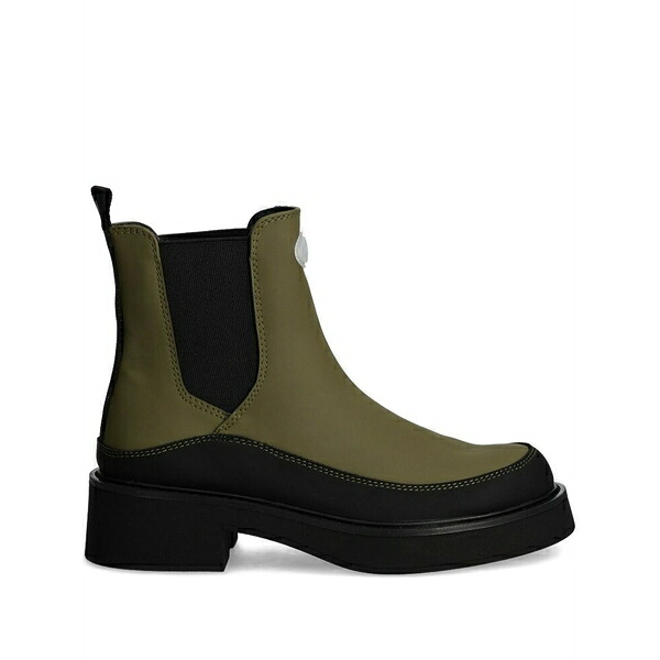 デジグアル レディース ブーツ シューズ Elastic-panel platform boots Green