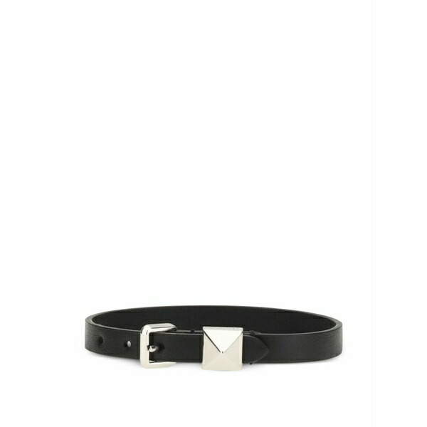 ヴァレンティノ ガラヴァーニ メンズ ブレスレット・バングル・アンクレット 佩び物 Rockstud leather bracelet Black