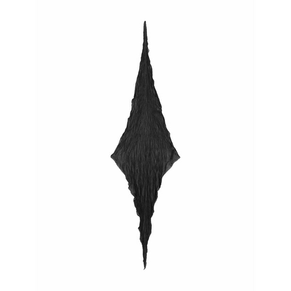 意中の女 メンズ えり巻き・袈裟・えり巻き 付属物 Twisted crumpled scarf Black