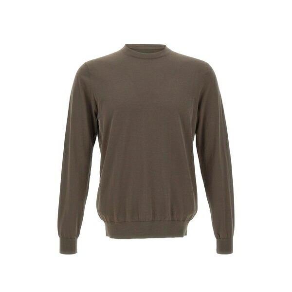 ディクタット メンズ 編み物\u0026プルオーバー アウター Ribbed crew neck sweater Brown