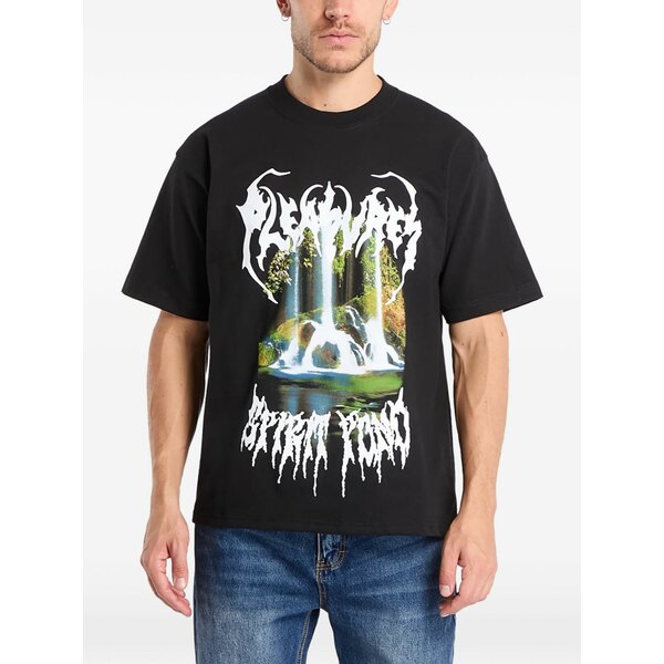 プレジャーズ メンズ Tシャツ トップス Pond t-shirt Black|asty