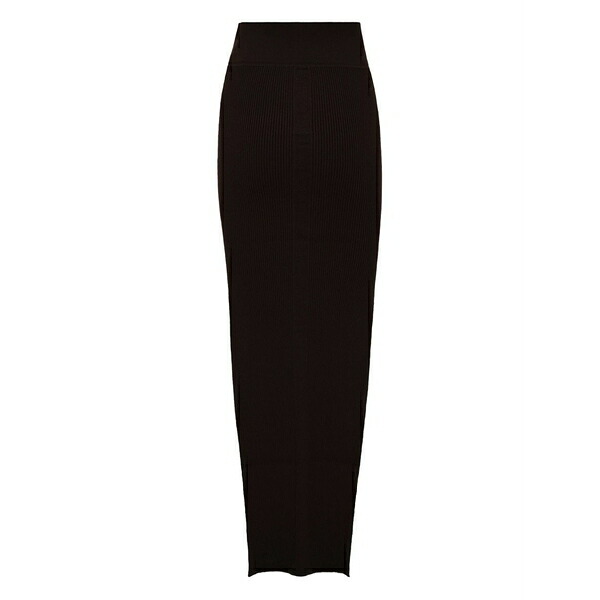 リックオウエンス レディース スカート ボトムス Sacri ribbed-knit maxi skirt Brown|asty